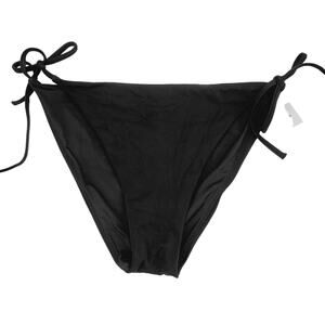 New Chelsea 28 Black Tie Side Moderate Coverage Bikini Bottoms Size Large